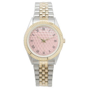 Roze Golf Ball Sport Roman Numeriek Horloge
