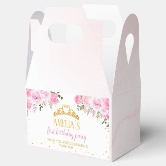 Roze Golf Bloemen Kroon Prinses Verjaardag Favorie Bedankdoosjes (Geopend)