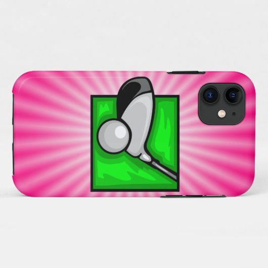 Roze Golf Case-Mate iPhone Case (Achterkant (horizontaal))