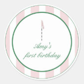 Roze Golf Dank u Stickers (Voorkant)