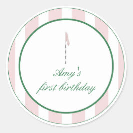 Roze Golf Dank u Stickers