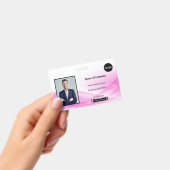 Roze Golf Design Foto Identificatie ID Badge (Handheld)