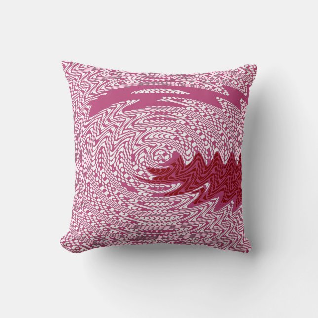 Roze golf Funky Art Design Abstract Pillow Kussen (Voorkant)