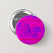 roze golf mermaid knop ronde button 5,7 cm (Voorkant /achterkant)