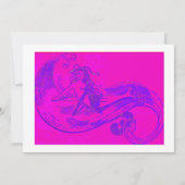 roze golf mermaid - uitnodiging (Achterkant)