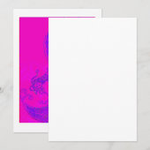 roze golf mermaid - uitnodiging (Voorkant / Achterkant)