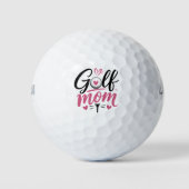 Roze Golf Moeder Hart Bal Calligrafie (Voorkant)