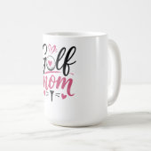 Roze Golf Moeder Hart Bal Calligrafie Koffiemok (Voorkant rechts)