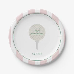 Roze Golf Par-t-shirt Papieren Borden Bordje