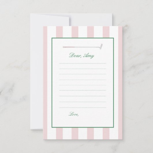 Roze Golf Time Capsule Verjaardagskaarten Kaart (Voorkant)