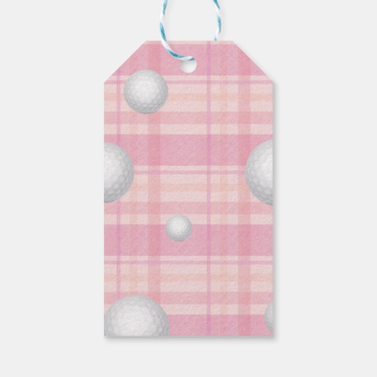 Roze Golf, tweede verjaardag Cadeaulabel (Achterkant)