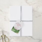 Roze Golf verjaardagsfeestje Cadeaulabel (Met Touw)