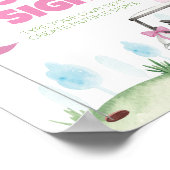 Roze Golf Verjaardagsfeesttafel Teken Poster (Hoek)