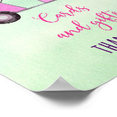 Roze Golf Verjaardagskaarten en Cadeaubordje Poster (Hoek)