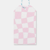 Roze Golfachtige Retro 67 Valentijnstag Label Cadeaulabel (Achterkant)