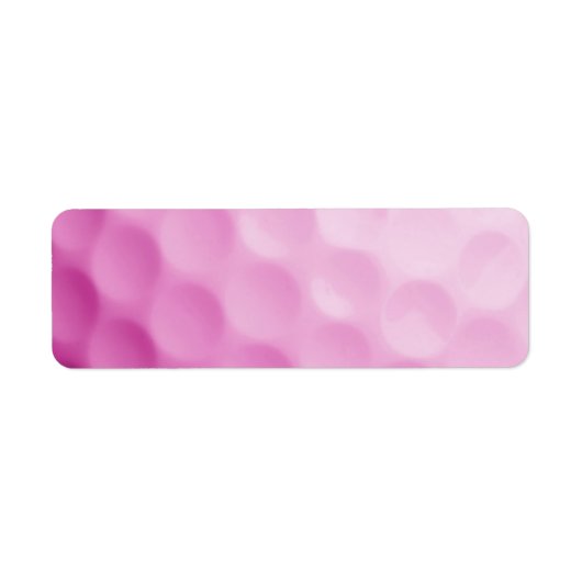 Roze Golfbal Achtergrond Gepersonaliseerd Sjabloon Etiket (Voorkant)