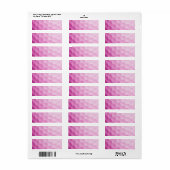 Roze Golfbal Achtergrond Gepersonaliseerd Sjabloon Etiket (Full Sheet)