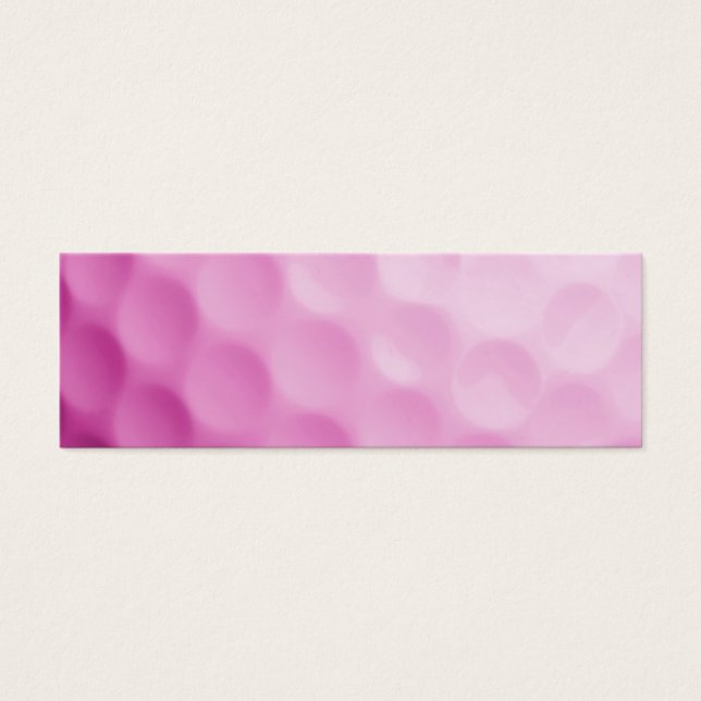 Roze Golfbal Achtergrond Gepersonaliseerd Sjabloon Mini Visitekaartjes (Voorkant)