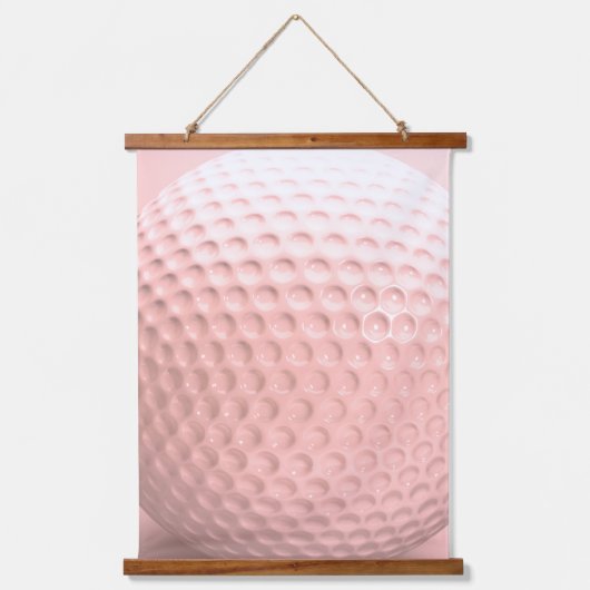 Roze Golfbal Sport Hangend Wandkleed (Voorkant)