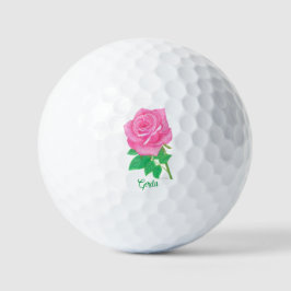 Roze Golfballen Met Gepersonaliseerde Tekst