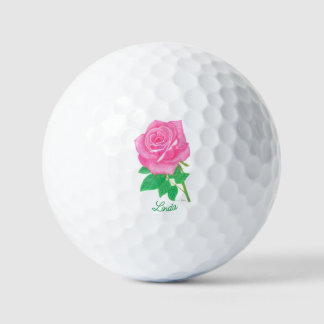 Roze golfballen met tekst