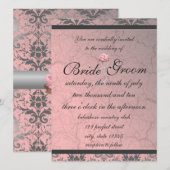 Roze golfbreker uitnodiging tot demvragen (Voorkant / Achterkant)