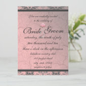 Roze golfbreker uitnodiging tot demvragen (Staand voorkant)