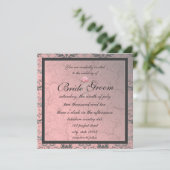 Roze golfbreker uitnodiging tot demvragen (Staand voorkant)