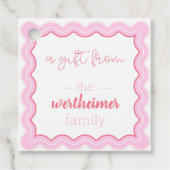 roze golfcadeau labels (Voorkant)