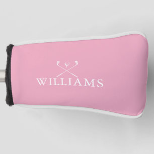 Roze golfclubs met vrouwelijke naam op maat golfheadcover