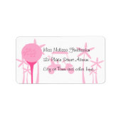 Roze Golfdatum Etiket (Voorkant)