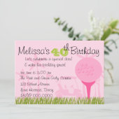 Roze Golfdatum Kaart (Staand voorkant)