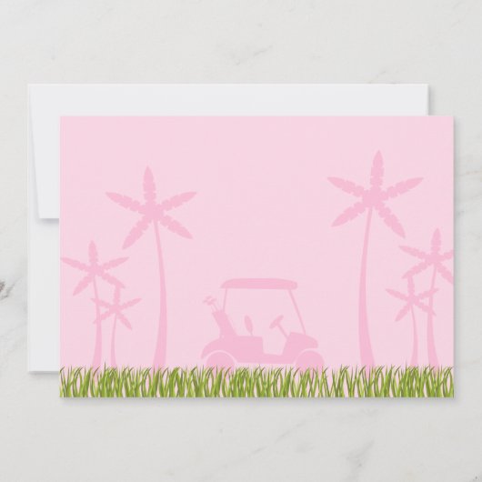Roze Golfdatum Kaart (Achterkant)