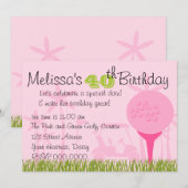 Roze Golfdatum Kaart (Voorkant / Achterkant)