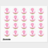 Roze Golfdatum Ronde Sticker (Vel)
