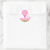 Roze Golfdatum Ronde Sticker (Tas)