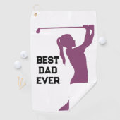Roze Golfer Silhouet Custom Beste golfhanddoeken Golfhanddoek (Insitu)