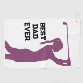 Roze Golfer Silhouet Custom Beste golfhanddoeken Golfhanddoek (Horizontaal)