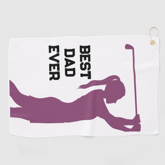 Roze Golfer Silhouet Custom Beste golfhanddoeken Golfhanddoek (Horizontaal)