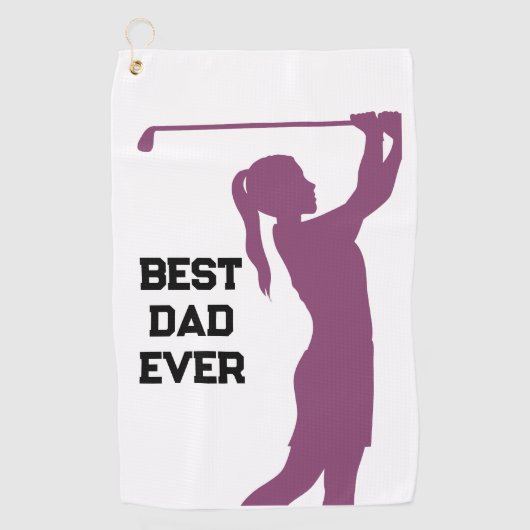 Roze Golfer Silhouet Custom Beste golfhanddoeken Golfhanddoek (Voorkant)