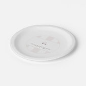 Roze golfkar baby shower bord (Gekanteld)