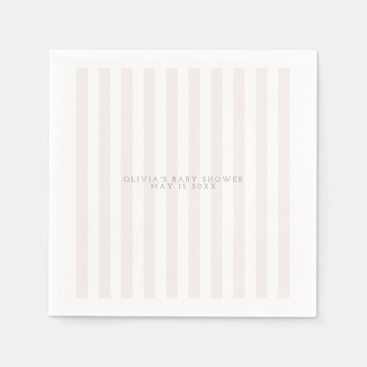 Roze golfkar baby shower servet (Voorkant)