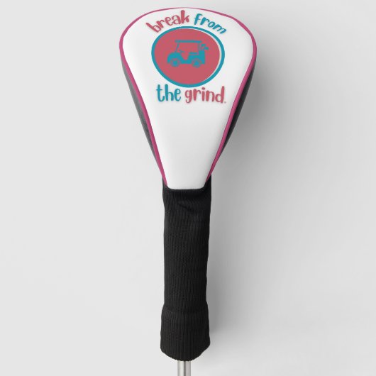 Roze Golfkar Bestuurdershoes Golfheadcover (Voorkant)