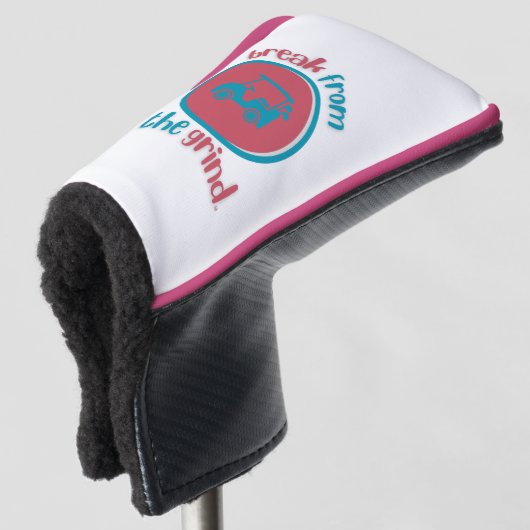 Roze Golfkar BFTG Putter Hoesje Golfheadcover (3/4 voorkant)
