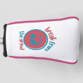 Roze Golfkar BFTG Putter Hoesje Golfheadcover (Voorkant)