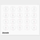 Roze golfkar cadeau sticker (Vel)