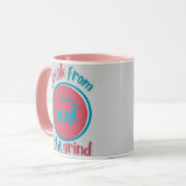 Roze Golfkar Coffee Mug Mok (Voorkant links)