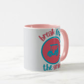 Roze Golfkar Coffee Mug Mok (Voorkant rechts)