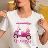 Roze golfkar Faux Sequin Queen Tri-Blend Shirt