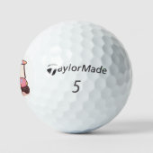 Roze golfkar gepersonaliseerd golfballen (Logo)